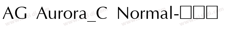 AG Aurora_C Normal字体转换